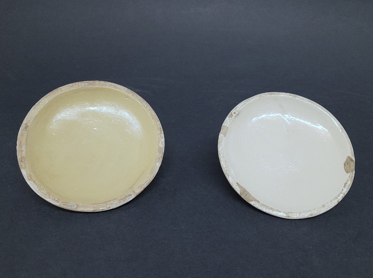 Sarreguemines, Pair Of Engobe Marbled Vases-photo-6