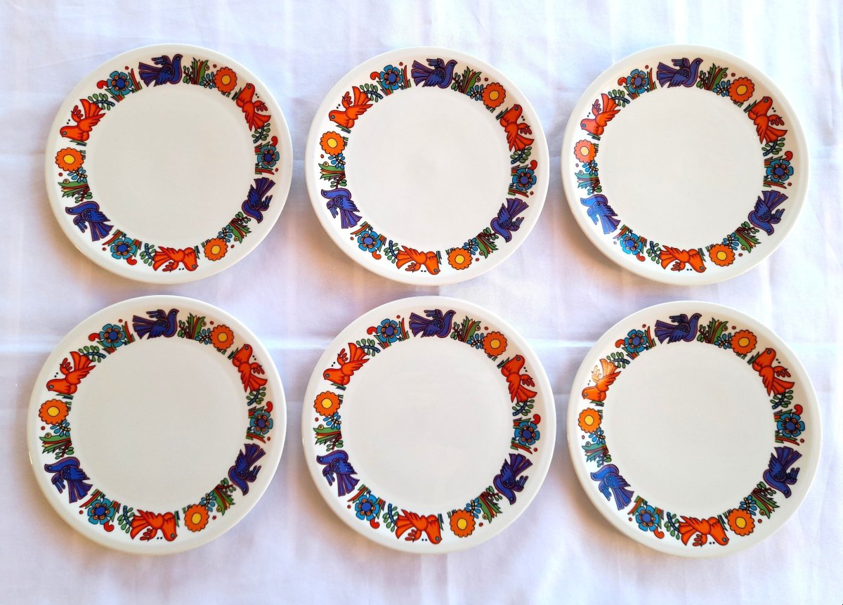 Villeroy & Boch, Porcelaine, "Acapulco", 12 Assiettes à Dessert-photo-2