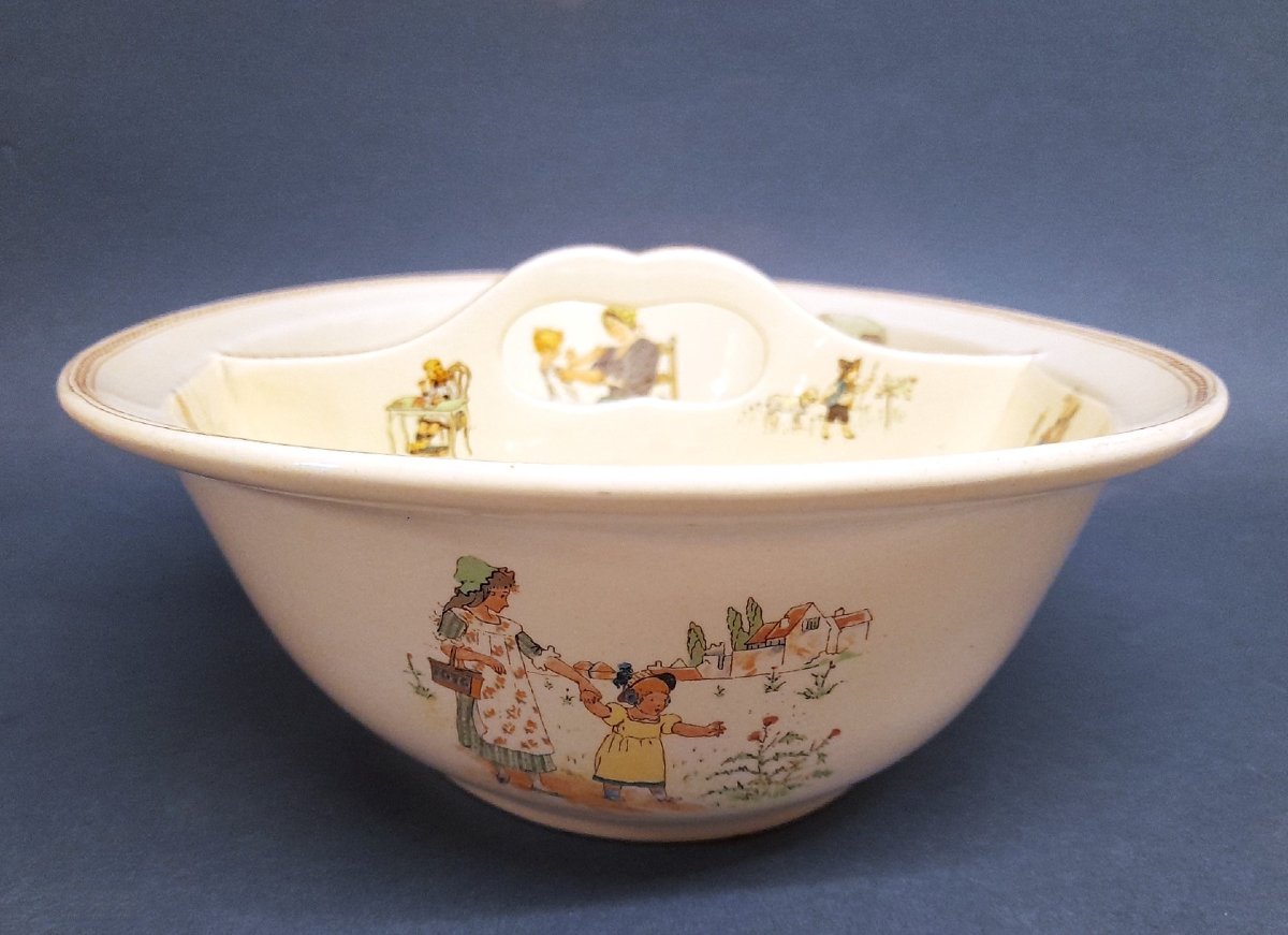 Sarreguemines, Baby Sink, "enfants Richard" Decorations-photo-2