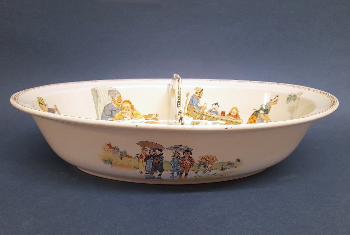 Sarreguemines, Baby Sink, "enfants Richard" Decorations-photo-3
