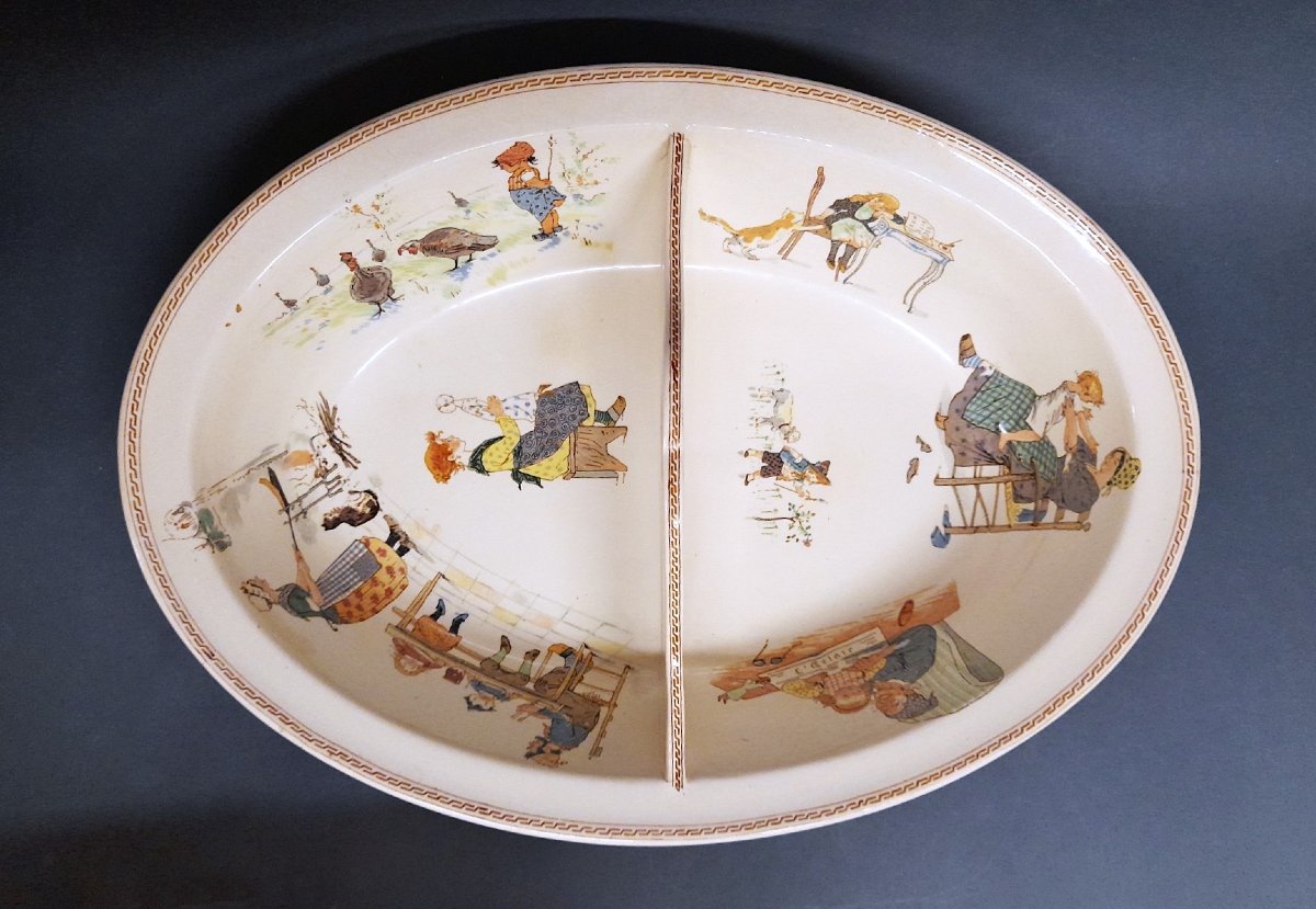 Sarreguemines, Baby Sink, "enfants Richard" Decorations-photo-5