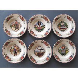 Sarreguemines, Hansi Annales Service, 6 Soup Plates