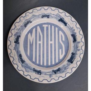 SARREGUEMINES, PUBLICITÉ, AUTOMOBILE MATHIS, ALSACE, STRASBOURG, VOITURE