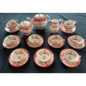 Fismes, Vernon (vpf), Porcelain Tea Service, Minton, Sarreguemines