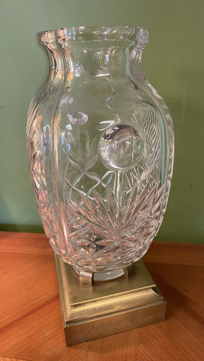 Grand Vase En Cristal Baccarat XIX Eme-photo-1