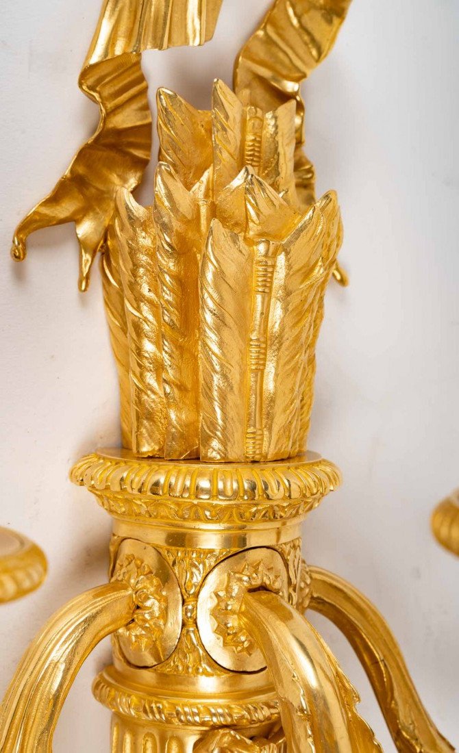 A Pair Of Important Wall-lights In Louis XVI Style. -photo-1