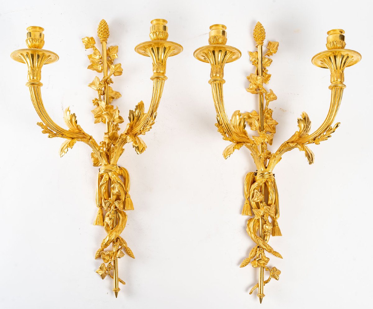 Paire d'Appliques d'époque Louis XVI (1774 - 1793). 