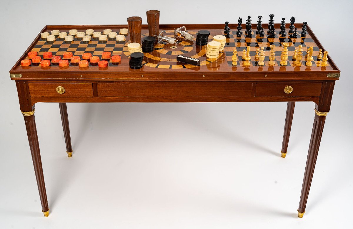 Table De Jeux Tric-trac d'époque Louis XVI (1774 - 1793).