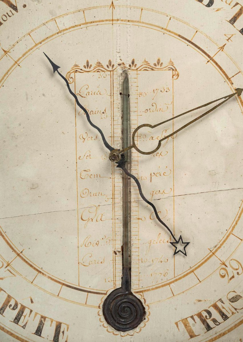 A Louis XVI Period (1774 - 1793) Barometer - Thermometer.-photo-3