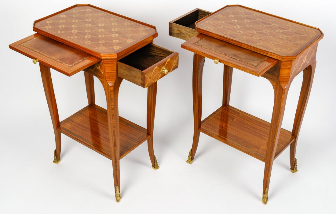 A Pair Of Bedside Tables In Louis XV Style.-photo-3