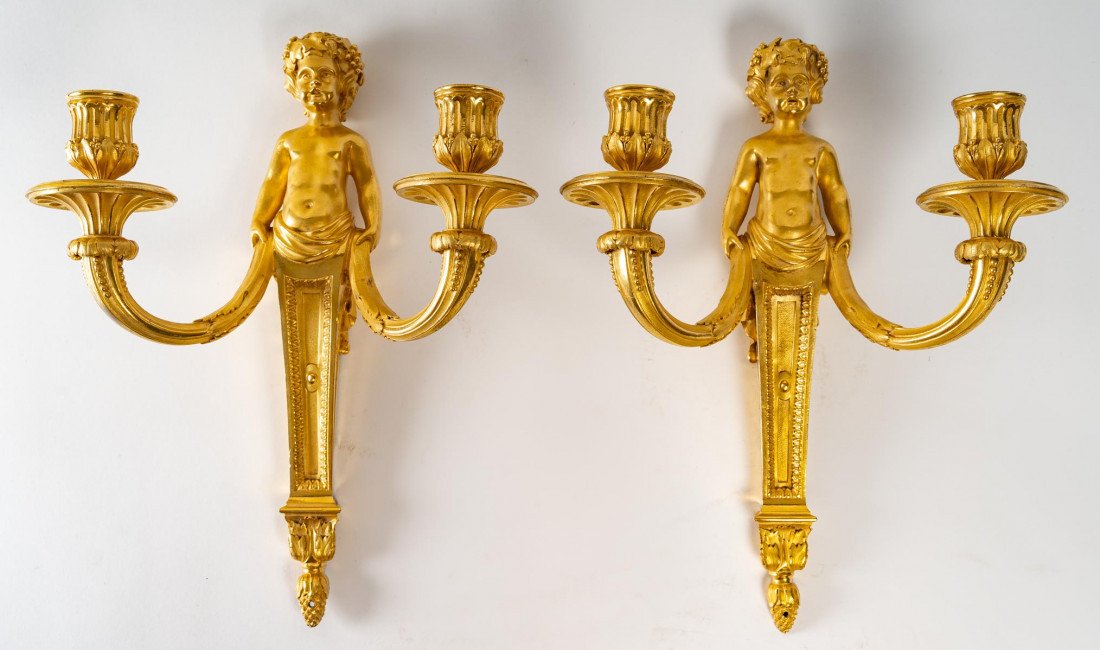 Paire d'Appliques d'époque Louis XVI (1774 - 1793).
