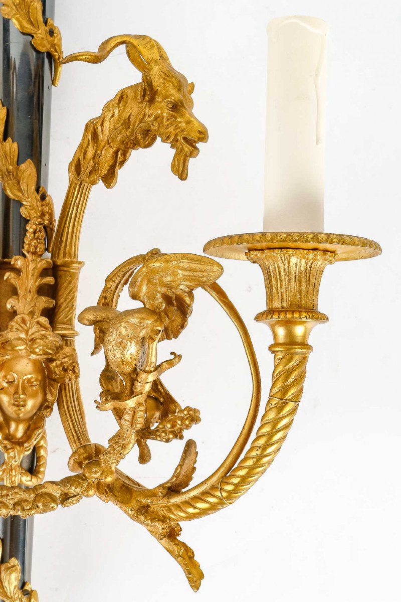 A Pair Of Wall - Lights In Louis XVI Style.-photo-3