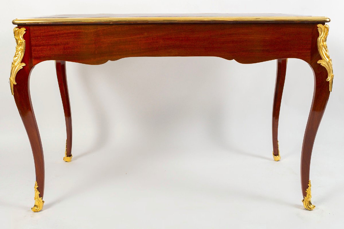 A Napoleon III Period (1848 - 1870) Desk In Louis XV Style.-photo-1