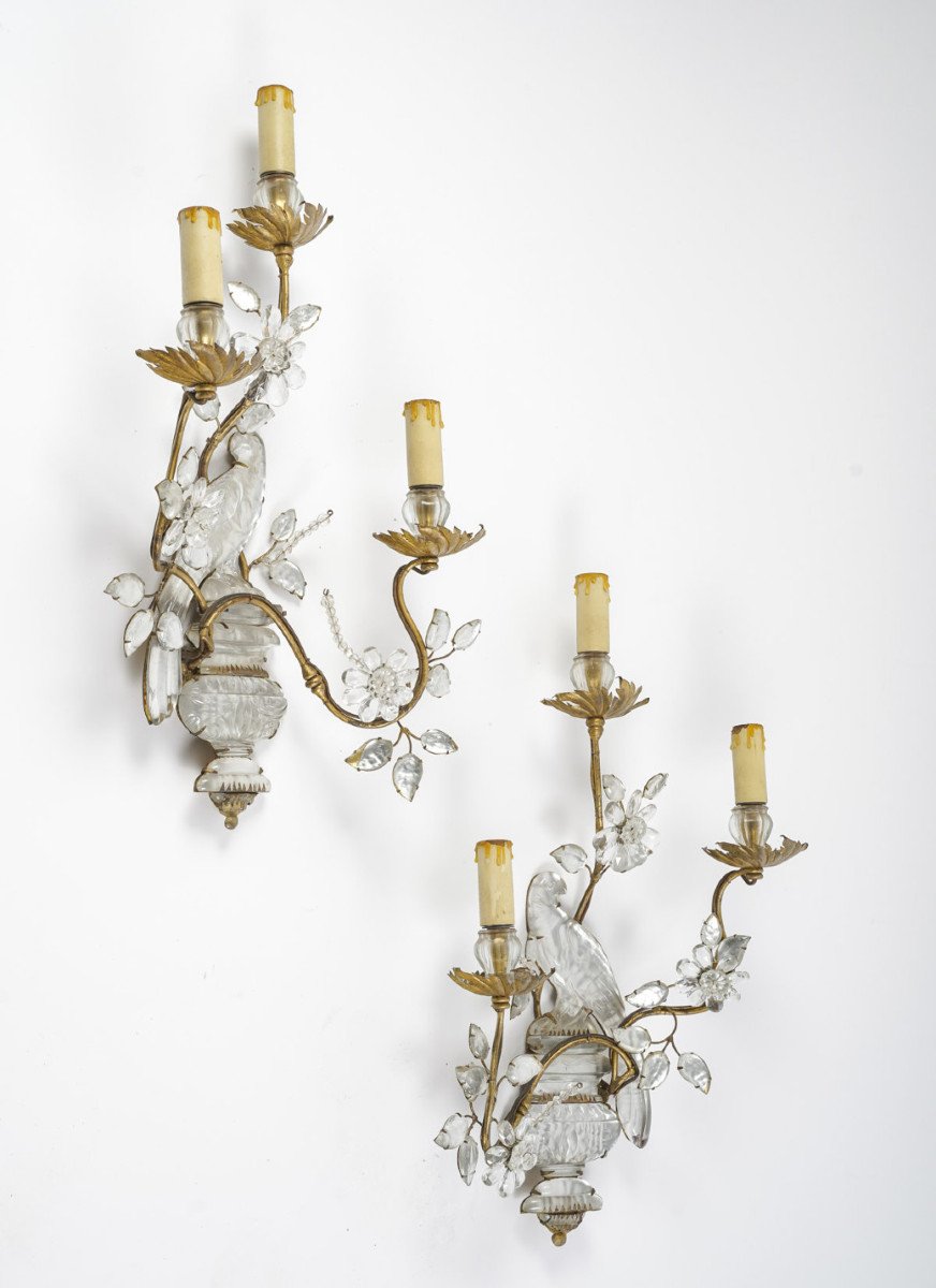 A Pair Of Maison Baguès Wall-lights.-photo-4
