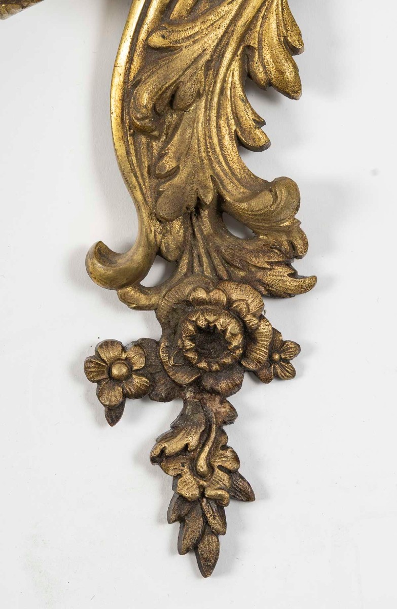 Paire d'appliques de style Régence, d'époque Napoléon III, XIXème siècle-photo-4