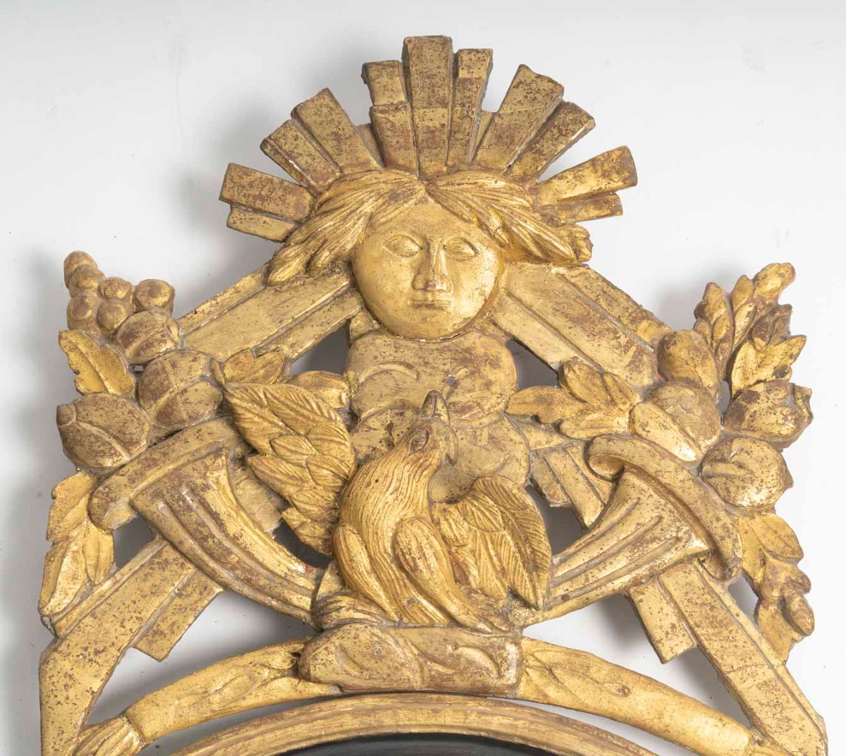 Baromètre-thermomètre "Le soleil levant", d'époque Louis XVI (1774-1793). XVIIIème siècle.-photo-2