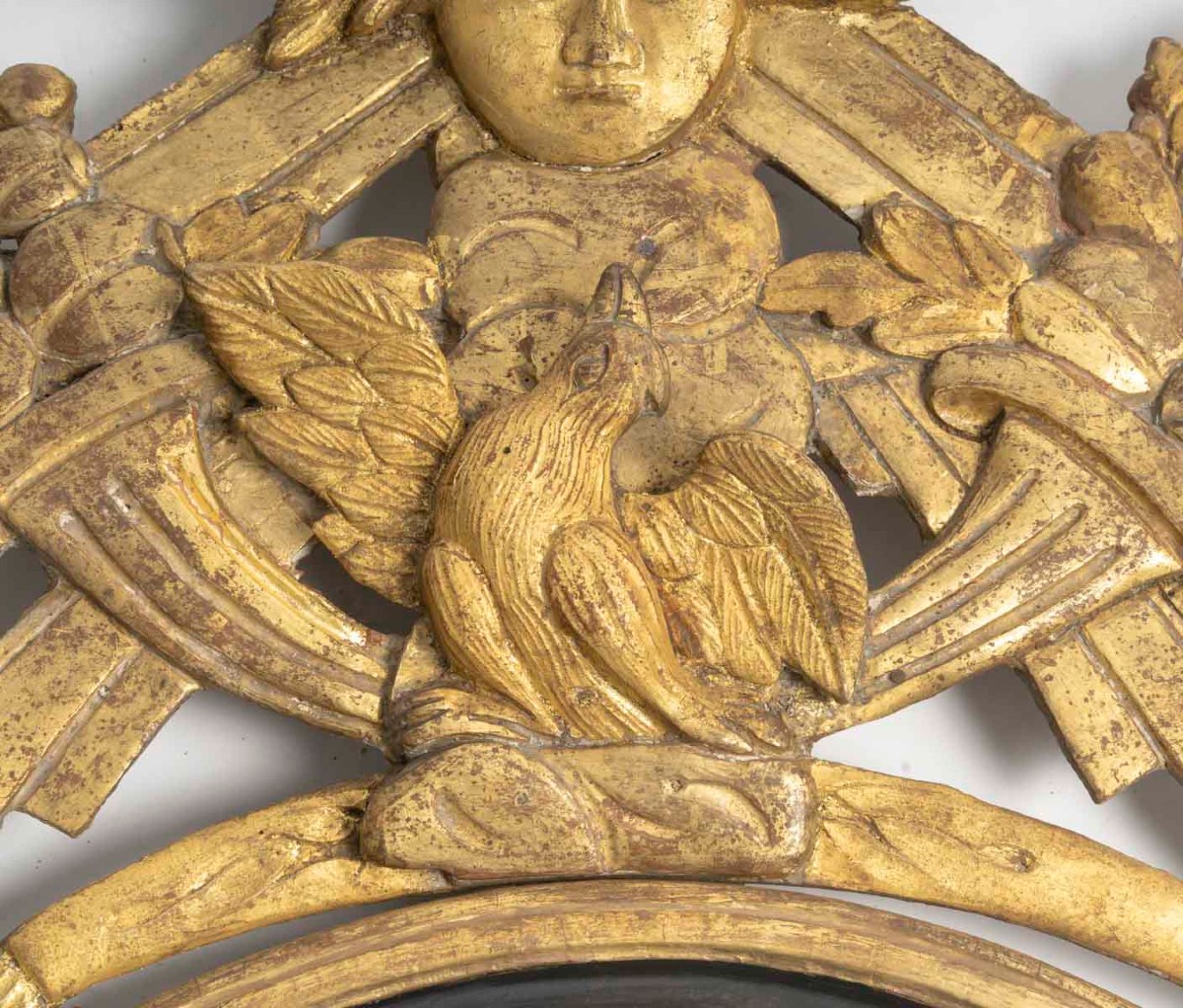 Baromètre-thermomètre "Le soleil levant", d'époque Louis XVI (1774-1793). XVIIIème siècle.-photo-3