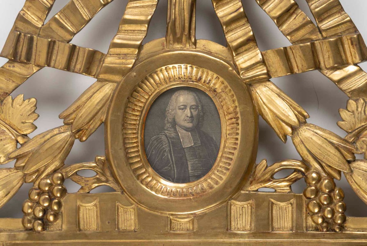 Miroir à parecloses d'époque Louis XVI (1774 - 1793), XVIIIe siècle.-photo-3