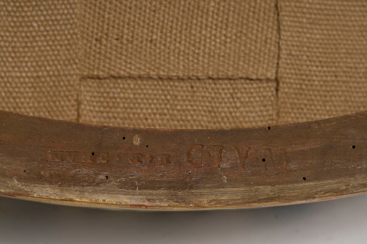 Paire de chaises en bois doré, d'époque Louis XVI (1774-1789), XVIIIème siècle.-photo-3