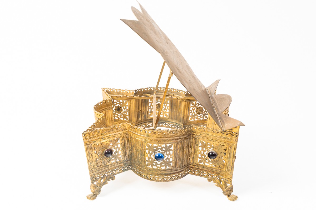 Neo-gothic Altar Lectern Or Thabor. 19th Century.-photo-4