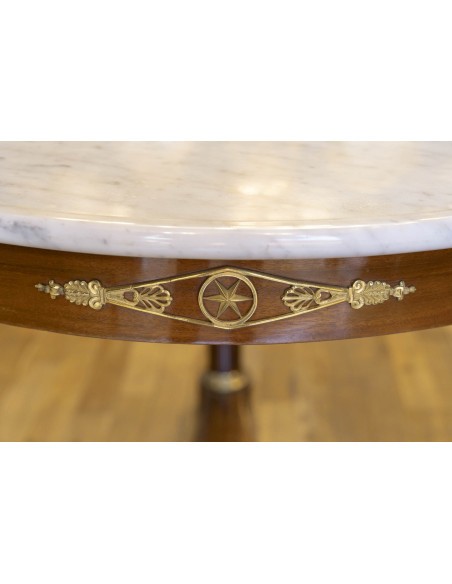 Grand guéridon de style Premier Empire. Epoque Napoléon III. XIXéme siècle.-photo-2