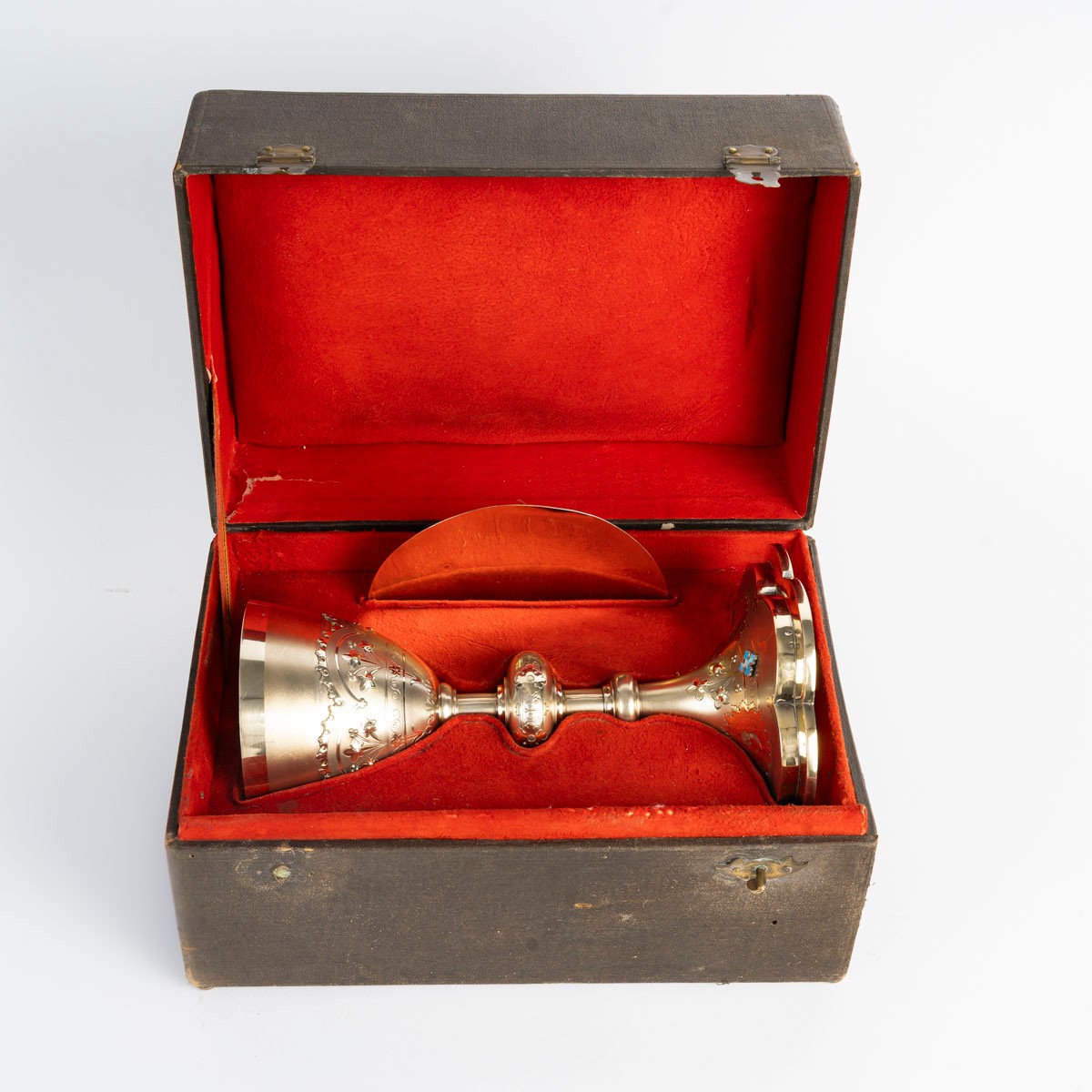 Chalice And Paten In Vermeil. 19th Century.