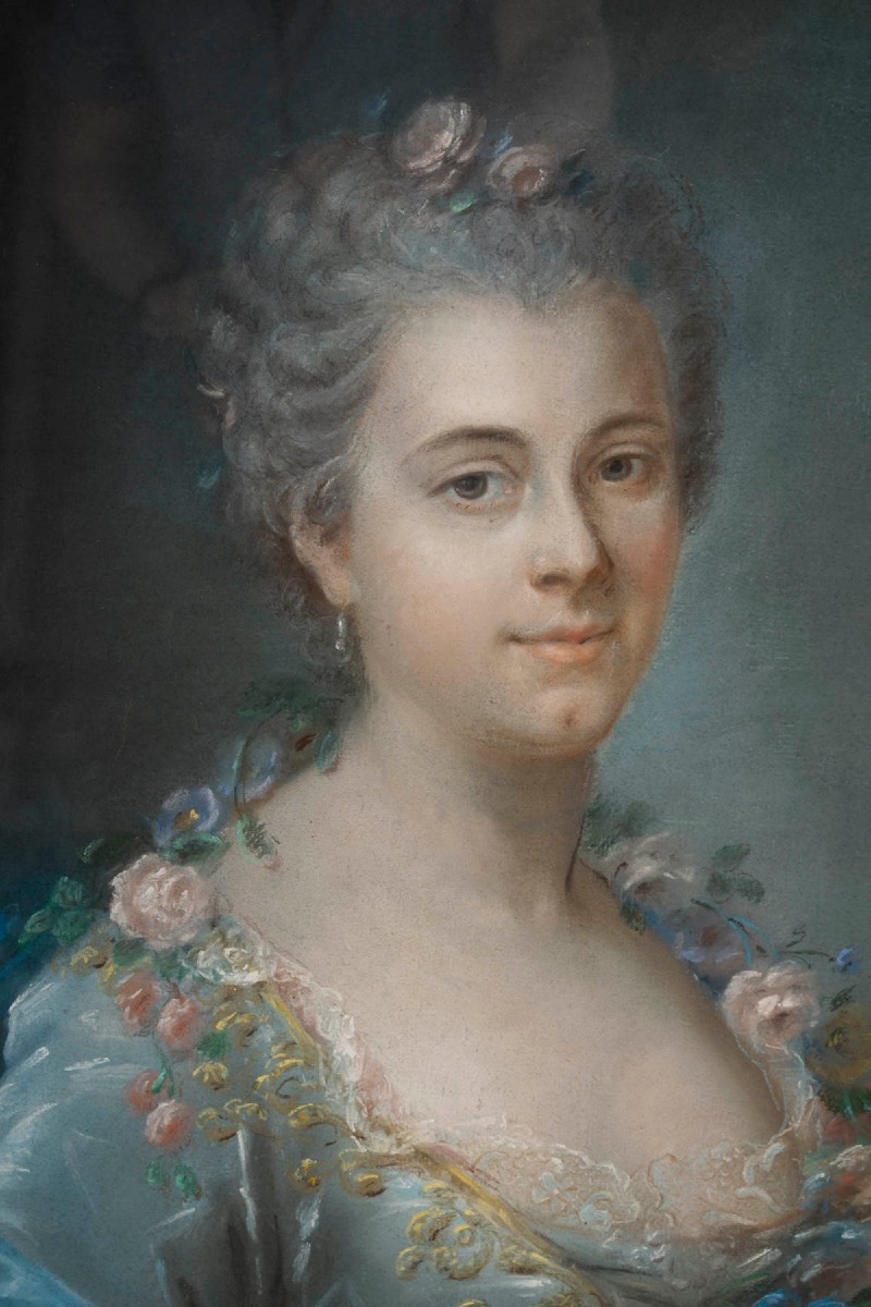 Portrait Of ‘the Marquise De Lage’, Louis XV Period (1724–1774). 18th Century.-photo-3