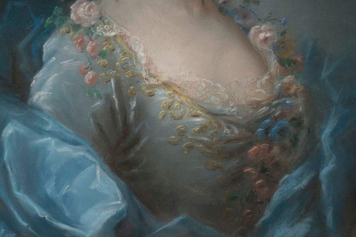 Portrait Of ‘the Marquise De Lage’, Louis XV Period (1724–1774). 18th Century.-photo-4