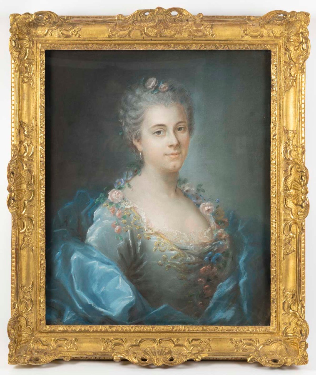 Portrait Of ‘the Marquise De Lage’, Louis XV Period (1724–1774). 18th Century.