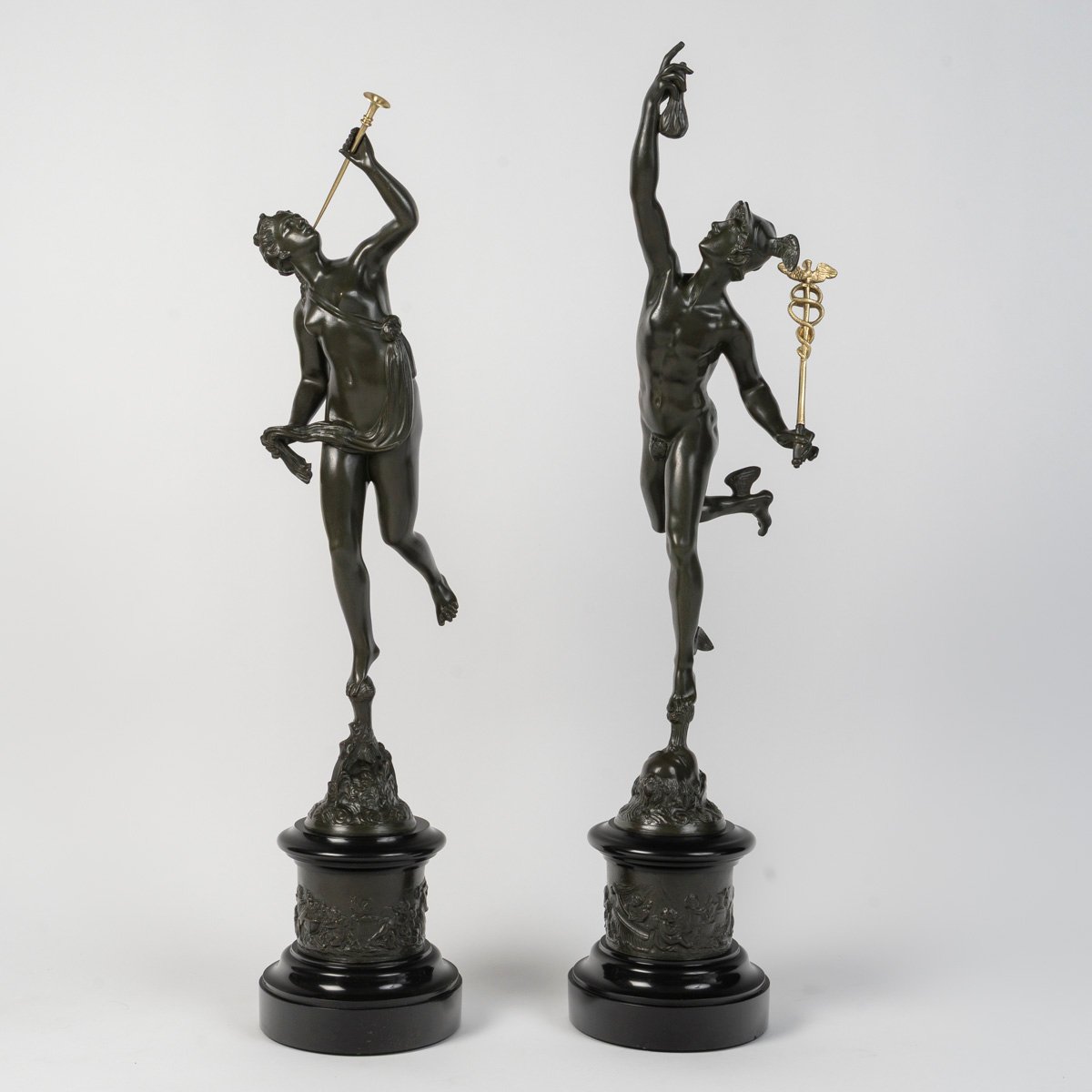 "La Renommée et Mercure " d'après Jean de Bologne (1529-1608), d'époque Napoléon III (1848-1870