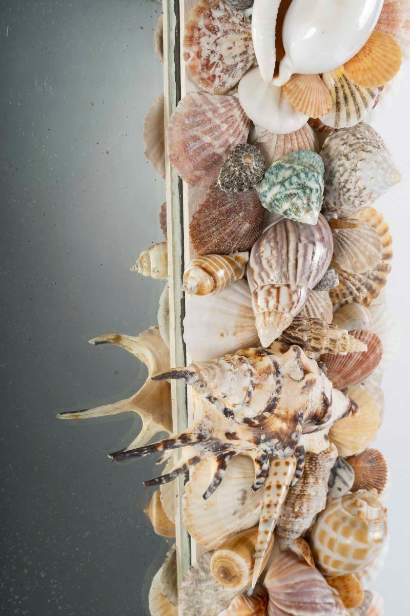 An Exceptional Mirror Decorated With Seashell Motifs. 20th Century.-photo-2