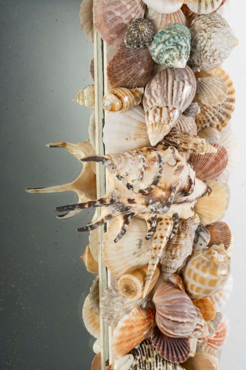 An Exceptional Mirror Decorated With Seashell Motifs. 20th Century.-photo-3