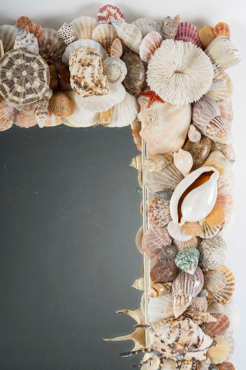 An Exceptional Mirror Decorated With Seashell Motifs. 20th Century.-photo-3