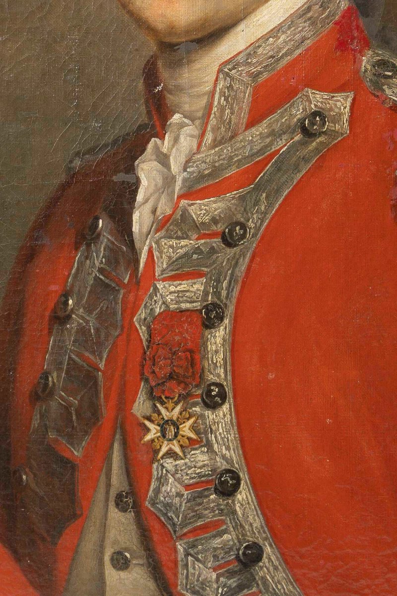 Portrait Of Captain Fouquet Dulomboy (1757–1822), 19th-century Oil On Canvas.-photo-2