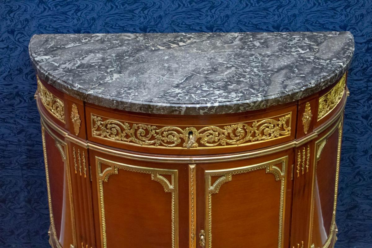 A Louis XVI Style Demi-lune Commode.-photo-3