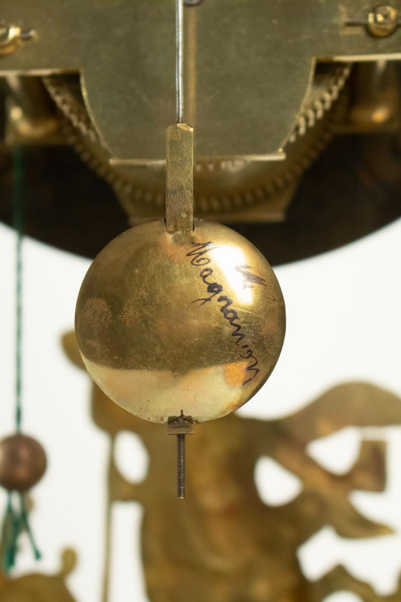 A Louis XV Period (1724 - 1774) Green Horn Bracket Clock.-photo-3