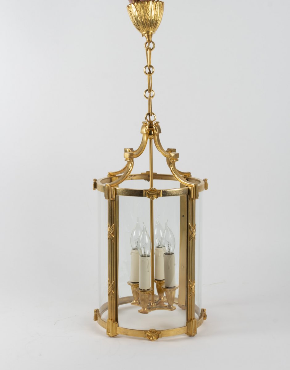 A Pair Of Louis XVI Style Lanterns.-photo-2