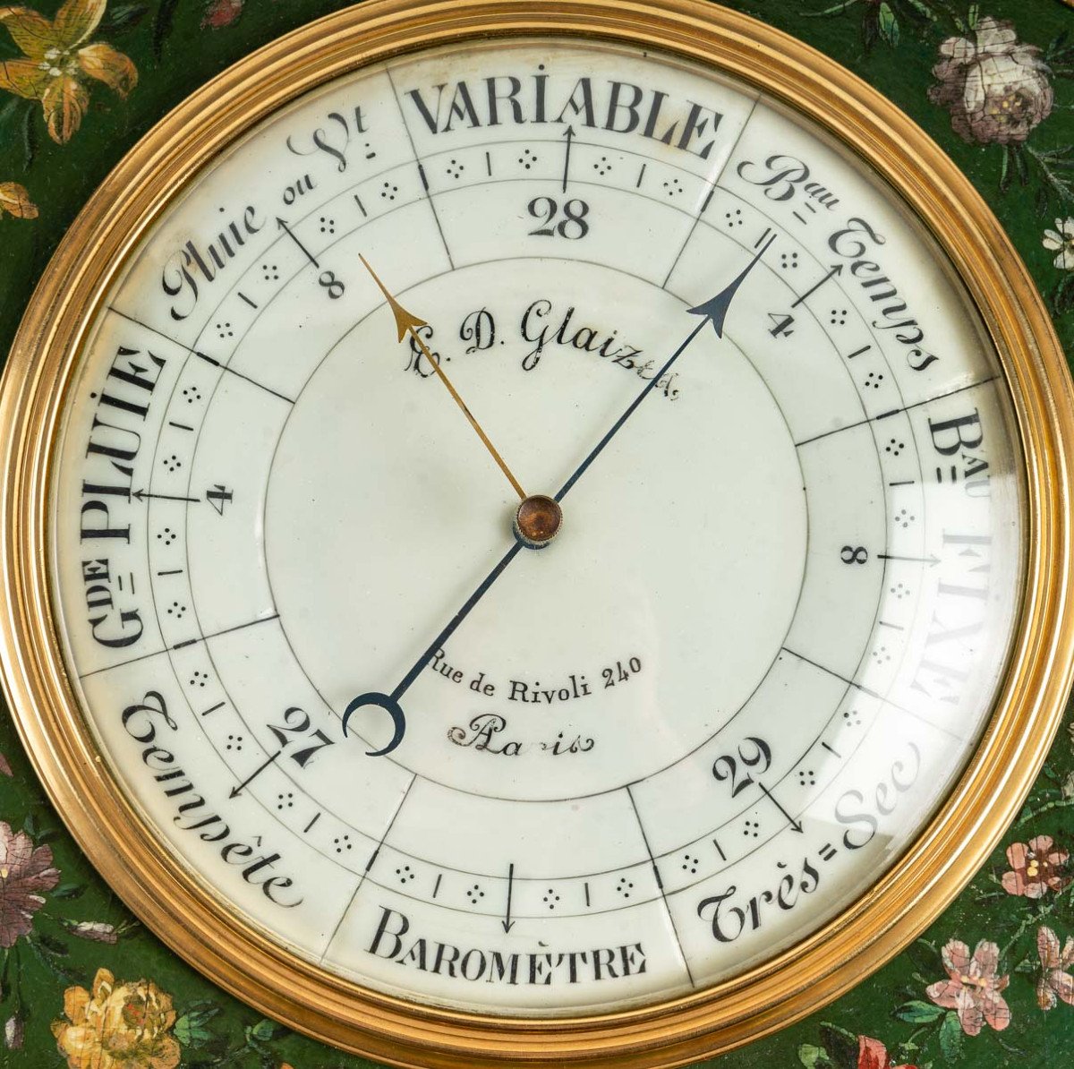 A Napoleon III Period (1851 - 1870) Barometer - Thermometer.-photo-3