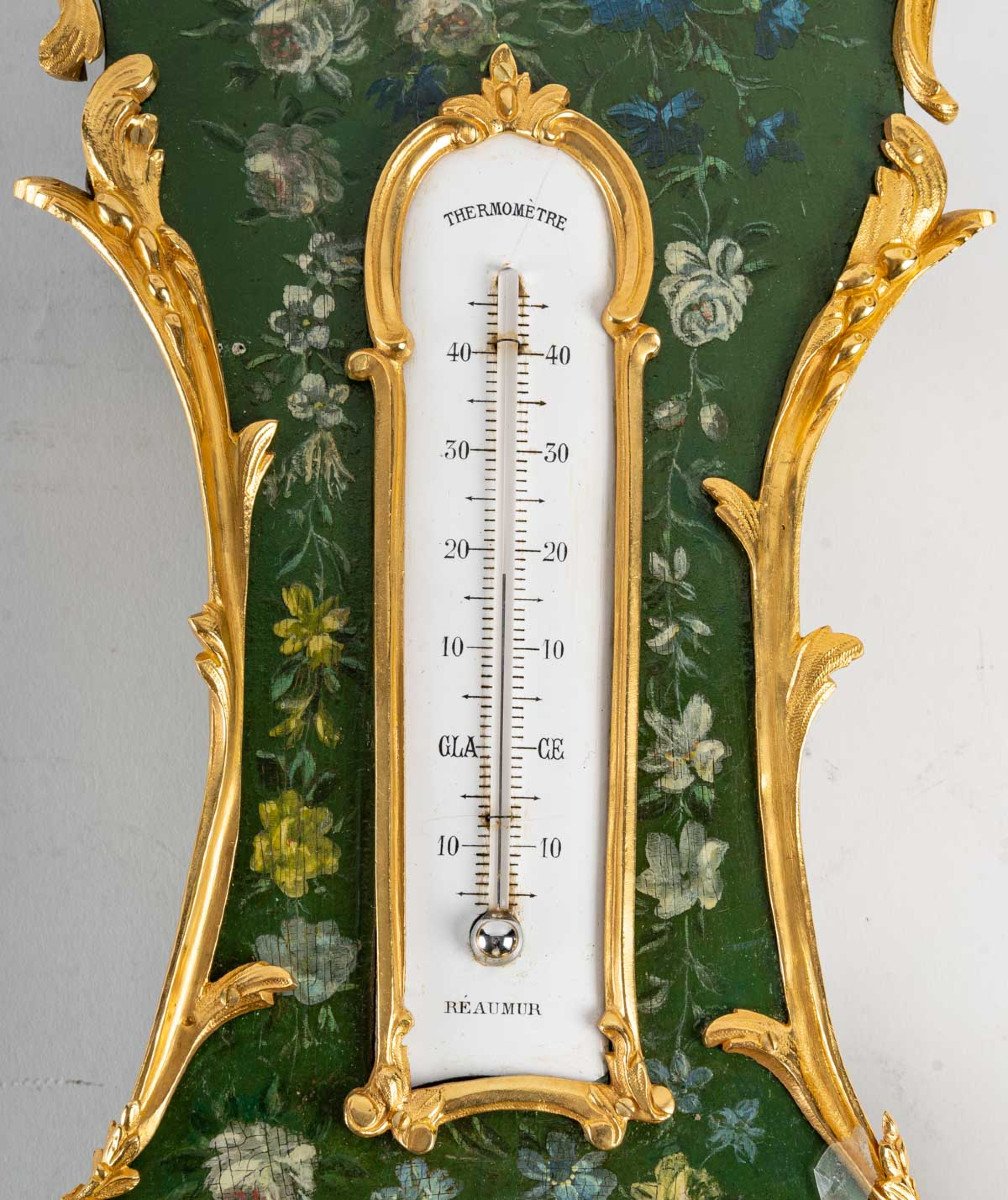A Napoleon III Period (1851 - 1870) Barometer - Thermometer.-photo-4