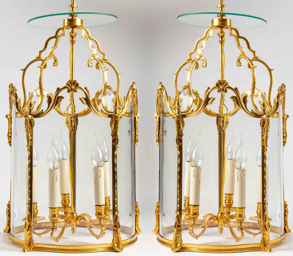 Paire De Lanternes Style Louis XV.