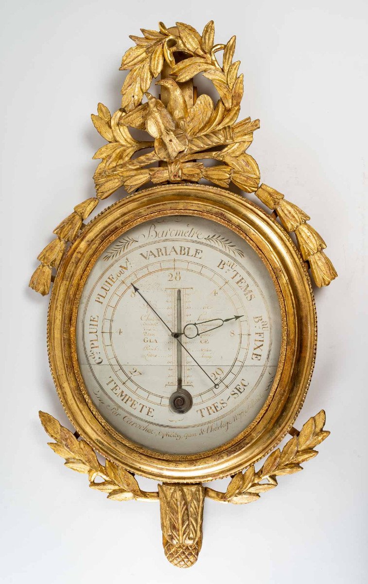 Baromètre - Thermomètre d'époque Louis XVI (1774 - 1793).