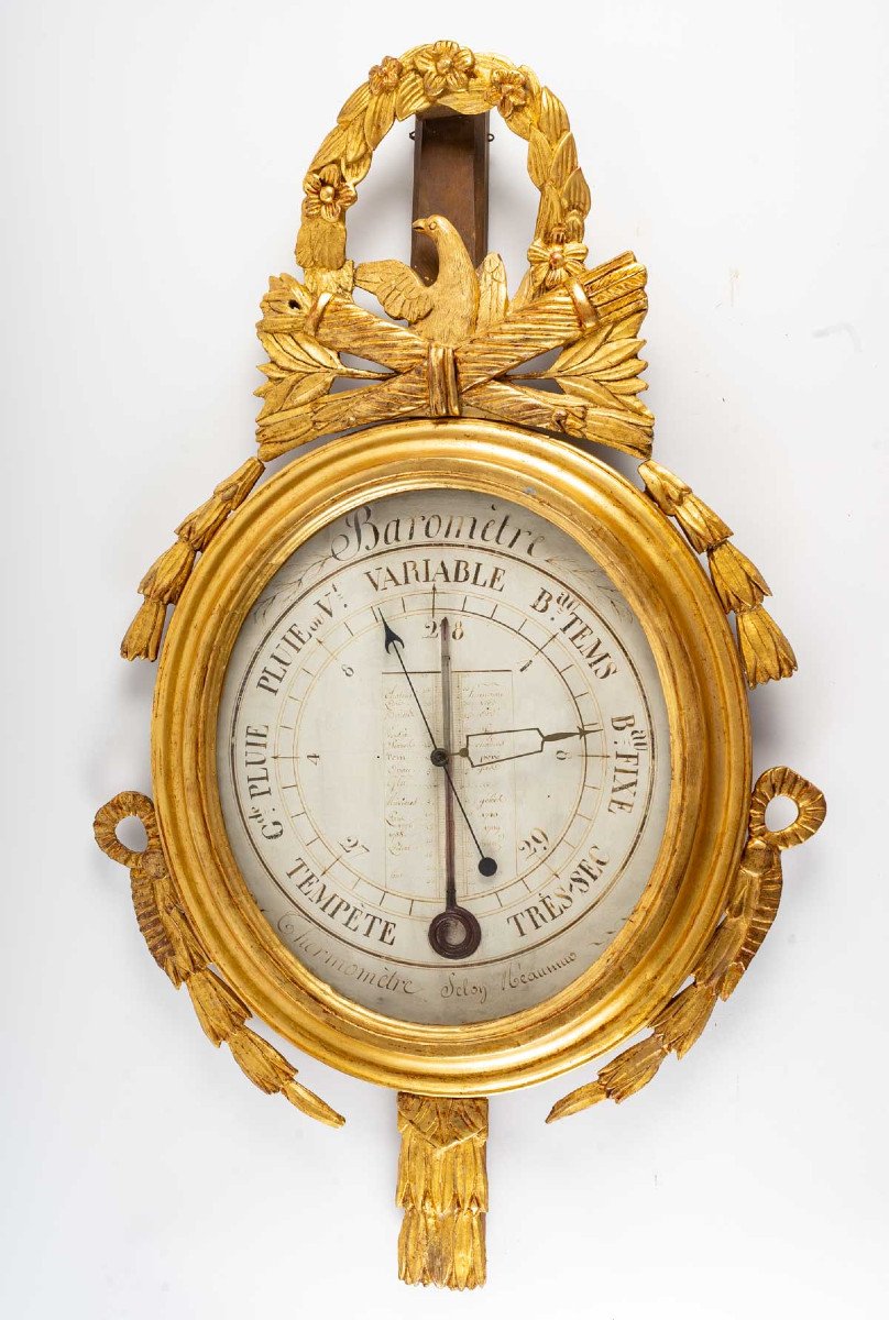 A Louis XVI Period (1774 - 1793) Barometer - Thermometer.