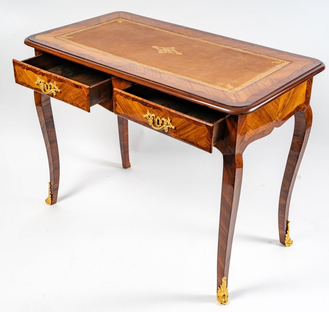 A Napoleon III Period (1851 - 1870) Desk In Louis XV Style.-photo-2