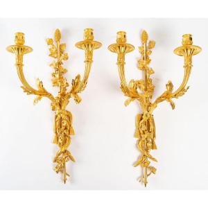 A Louis XVI Period (1774 - 1793) Pair Of Wall - Lights.