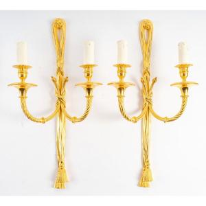 A Pair Of Wall-lights In Louis XVI Style.