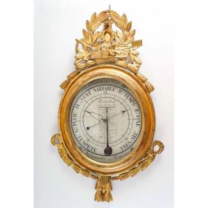 Proantic: Baromètre Thermomètre époque Restauration 18 siècles