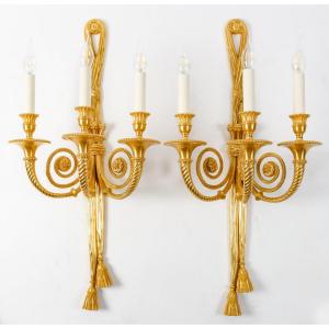 A Pair Of Wall - Lights In Louis XVI Style.