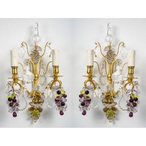 A Napoleon III Period (1848 - 1870) Pair Of Wall - Lights.