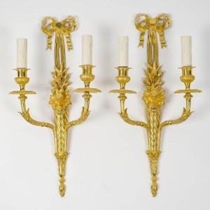 A Pair Of Wall-lights In Louis XVI Style.
