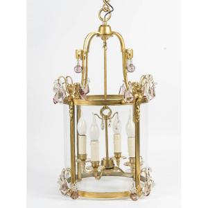 Louis XVI Style Gilt Bronze Lantern, 19th Century. 